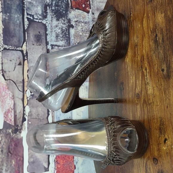 Guess by Marciano Leather Peep-toe Heels - Picture 1 of 16